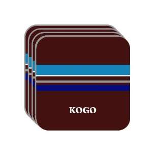Personal Name Gift   KOGO Set of 4 Mini Mousepad Coasters (blue 