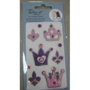    Tattoo It ER11619 Pink And Purple Princess Crowns 