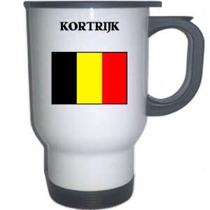  Belgium   KORTRIJK White Stainless Steel Mug Everything 