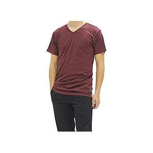 Billabong Essential V Neck Tee (Dark Red Heather) Medium   Shirts 2011 