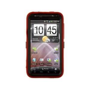  Red Protector Armor Case Design For HTC ThunderBolt Cell 
