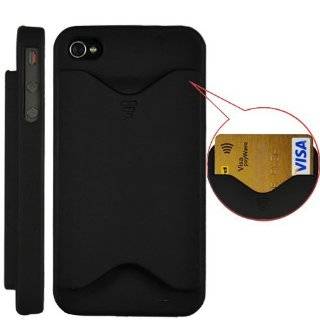 Credit Card Matte Hard Case Cover For iPhone 4 and 4S BLACK