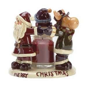  Christmas Friends Candle Holder (S34580 NR): Home 