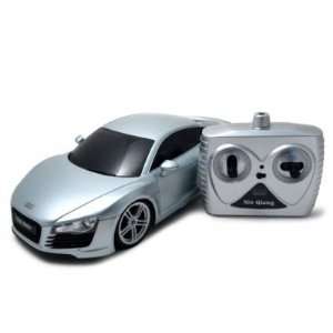  Remote Control Audi R8 RC Car 1/18 Silver: Toys & Games