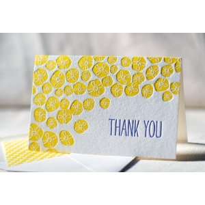    Buzz Letterpress Thank You Cards, Pack of 6