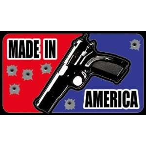  Made In America Gun Embroidered Iron On Patch 3 x 5 