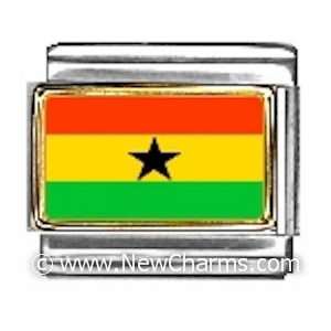    Ghana Photo Flag Italian Charm Bracelet Jewelry Link: Jewelry