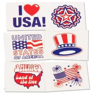 Glow in the Dark Patriotic Tattoos Party Supplies: Toys 