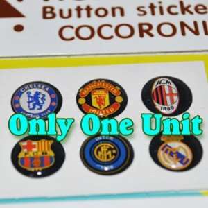  Football Club Home Button Sticker for Apple Ipad/iphone 3g 