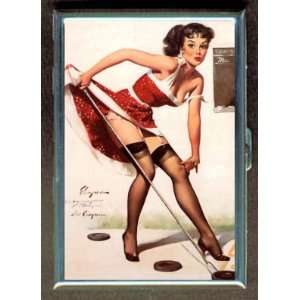 KL PIN UP SHUFFLEBOARD RETRO SEXY ID CREDIT CARD WALLET CIGARETTE CASE 