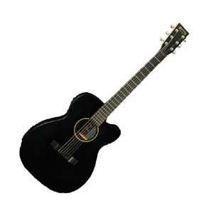   Grand Concert Acoustic Electric Guitar (Black) Musical Instruments