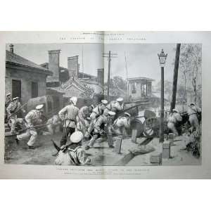   1900 Peking War Russians Boxer Attack Barricade Army