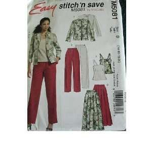    16 18 20 EASY STITCH N SAVE BY MCCALLS M5081 Arts, Crafts & Sewing