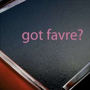  Got Favre? Pink Decal Vikings Brett Packers Car Pink 