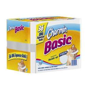  Charmin Basic Toilet Paper  36 Big Squeeze Rolls Health 