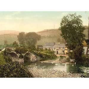 Vintage Travel Poster   Exmoor Malmsmead Inn and bridge Doone Valley 