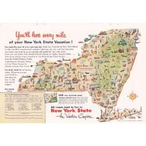  1954 Ad New York State Vintage Travel Print Ad Everything 