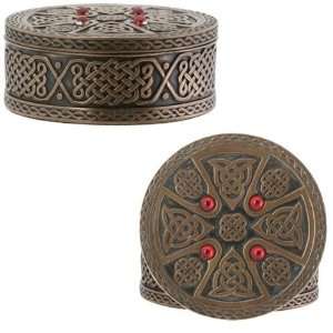  Celtic Shield Box Collectible Container Tribal Sculpture 