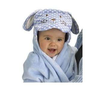  Blue Puppy Hooded Baby Blanket: Baby