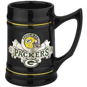  Black NFL Stein   Pewter Emblem Green Bay Packers: Sports 