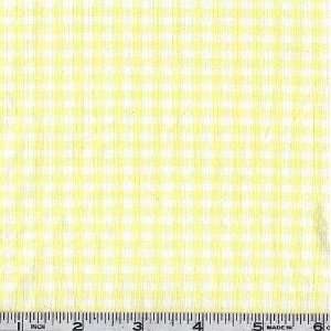  54 Wide Cotton/Lycra Jersey Knit Check Yellow Fabric By 