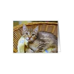  Happy Birthday Daughter, Tabby Kitten Card Toys & Games