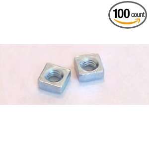   10 Regular Square Nuts / Steel / Hot Dip Galvanized / 100 Pc. Carton