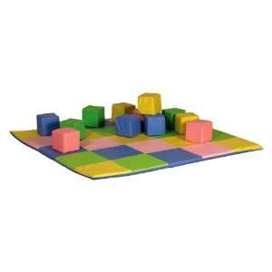   Patchwork Toddler Mat and Toddler Blocks Soft Play: Toys & Games