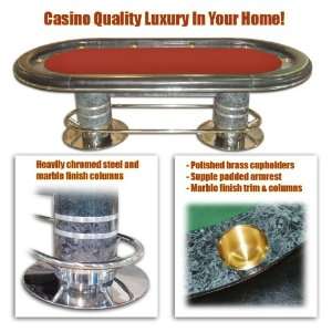  Best Quality Red Deluxe 96 inch Holdem Table   Raceway and 