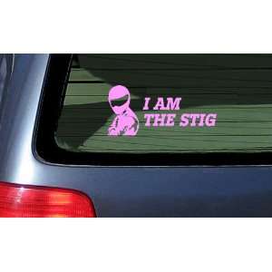  I Am the Stig   Pink Vinyl Sticker Automotive