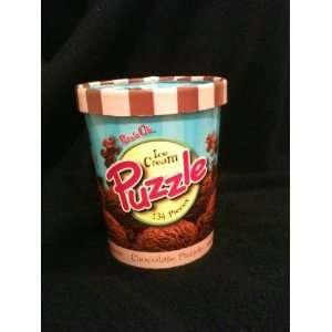    Chocolate Ice Cream Puzzle Os Round Jigsaw Puzzle: Toys & Games