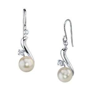  9 10mm White Freshwater Pearl Earrings: Jewelry