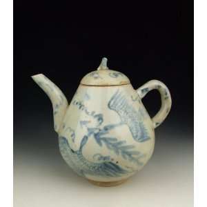  Porcelain Lidded Wine Pot, Chinese Antique Porcelain, Pottery 