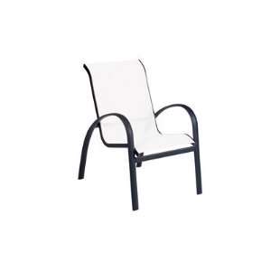   Textured Black Sling Arm Patio Dining Chair Patio, Lawn & Garden