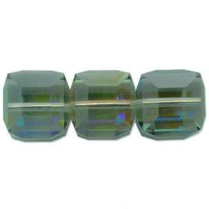  3 Black Diamond AB Cube Swarovski Crystal Beads 8mm New 
