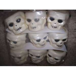  Halloween Skull Baskets/Skull Treat Pails/Skull Treat 