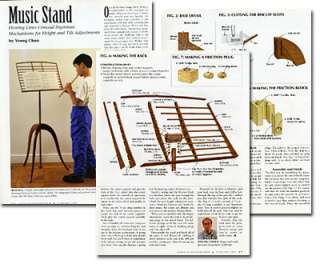 Plans MUSIC STAND Plans and INFEED OUTFEED CART  