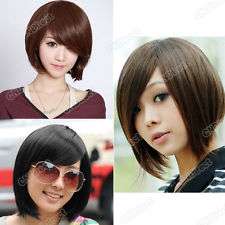 New Style Womens Girls Sexy Short Fashion Straight Hair Wig 3 Colors 