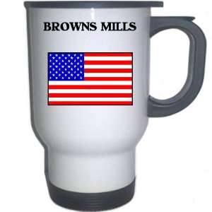  US Flag   Browns Mills, New Jersey (NJ) White Stainless 