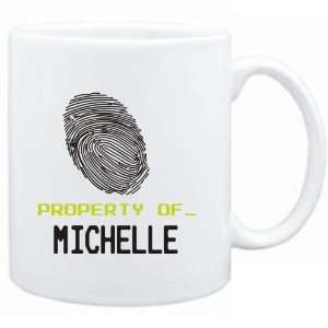 Mug White  Property of _ Michelle   Fingerprint  Female Names 