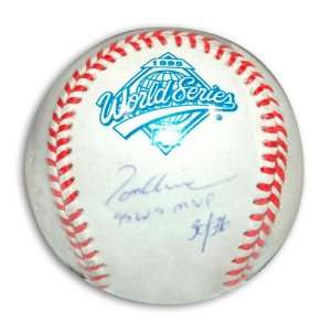 Tom Glavine Autographed 1995 World Series Baseball with 95 WS MVP 