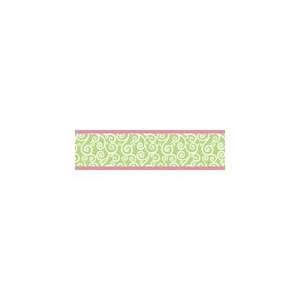  Olivia Pink and Green Children and Kids Wall Border by 