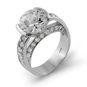  Cubic Zirconia Round Cz Engagement Ring Solitaire Sterling 