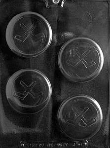 Sports HOCKEY PUCK Sports Chocolate Candy Mold 2.2  