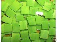 100 LIME GREEN HANDCUT MOSAIC TILES STAINED GLASS TILES  