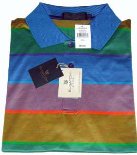 Bugatchi Uomo NWT L Egyptian Cotton Short Sleeve Mens Golf Polo Shirts 
