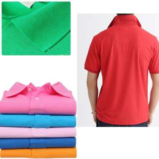 Classlc Mens Boys Polo T shirt Short Sleeve Causal Tee Golf Sport 
