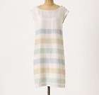  138 Anthropologie Odille Shore House Shift Silk Striped Dress Size 2