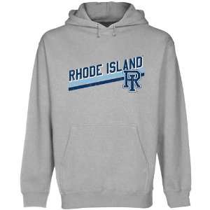  Rhode Island Rams Rising Bar Pullover Hoodie   Ash Sports 