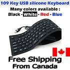 109 key Silicone Keyboard Flexible for PC / Laptop / Android tablet pc
